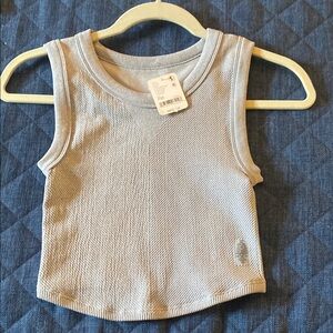 FP Movement by Free People Gray Ribbed Crop Top